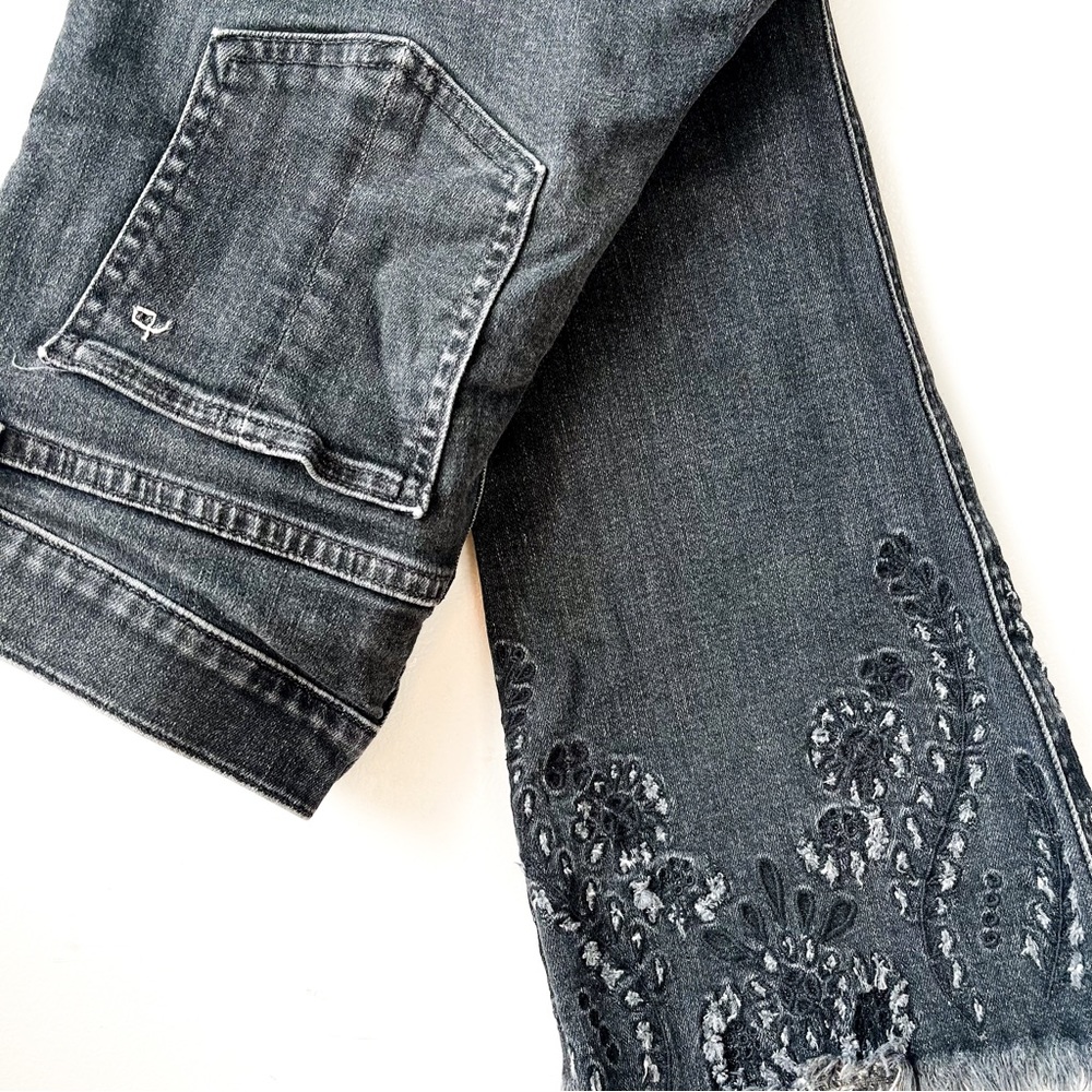 Rag & Bone mid waist flared gray jeans